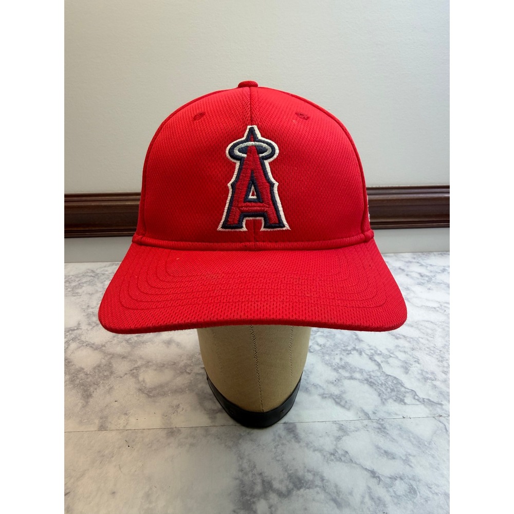 OC Sports Los Angeles Angels Youth Baseball Hat Red Team MLB Mesh Cap Logo